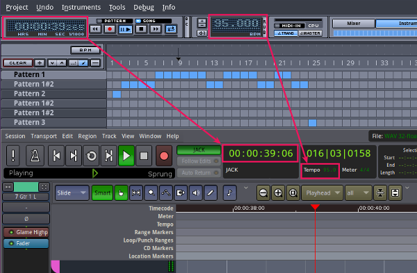 Ardour and hydrogen in sync