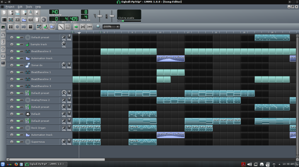 LMMS running in KXStudio 14.04