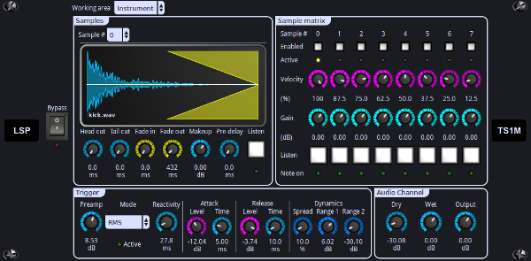 Main interface of LSP triggersensor