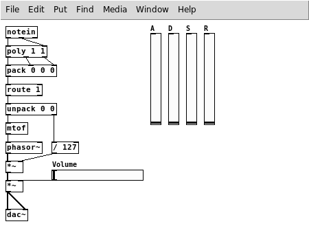 Note the absence of outlets in the sliders, due to the usage of send symbols